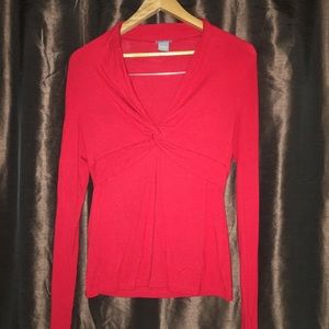 Long sleeved v neck shirt